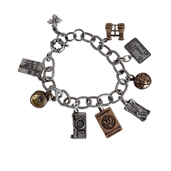 Vintage Jewelry - Vintage Travel Theme Charm Bracelet